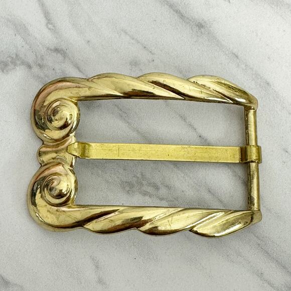 Vintage Chunky Gold Tone Belt Buckle - Picture 8 of 14